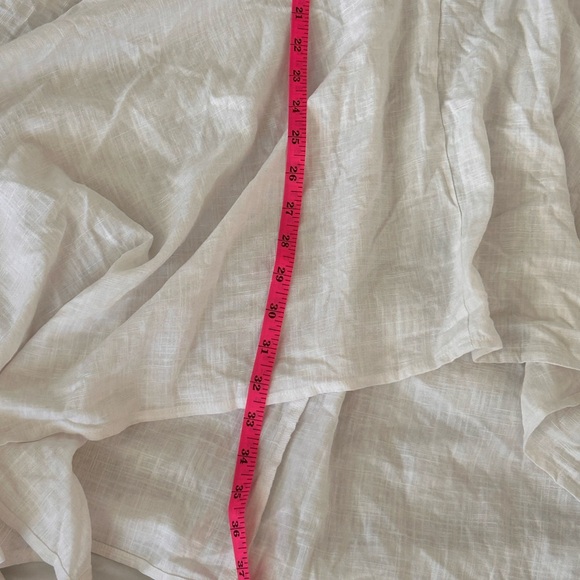 For The Republic 2X White Rayon Linen Hi-Low Pom Pom Sleeveless Tie Back NWT - Picture 8 of 8